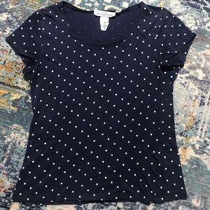 Short sleeve polka dot tee
